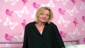 Mature German Blonde Masturbates in Solo Action