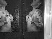 Trans Man Mirror Striptease, Nipple Play, Homemade, Texas Bad Boy