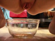 Pissing in a bowl- andrea sky