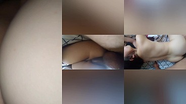 estudiante lesbiana, tomada recibe verga por el culo.