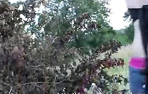 Dogging slut takes on multiple cocks