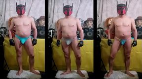 un perrito hambriento de verga y su ropa intima y sensual