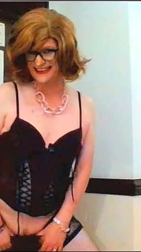 Crossdresser Fernanda Gomez in Vintage Style Lingery Like a Slut