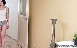 Teen brunette passionate fuck