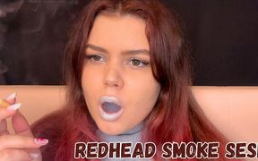 Redhead Smoke Sesh Sexy Drag and Seductive Exhale