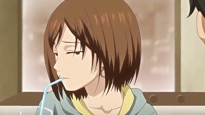 Watch this adorable anime blonde with small tits passionately ride a hard dick