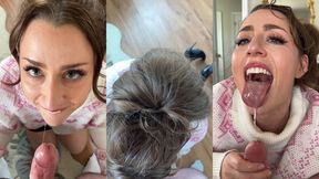 Sloppy Blowjob With Throat Pie feat. Black Stiletto Boots