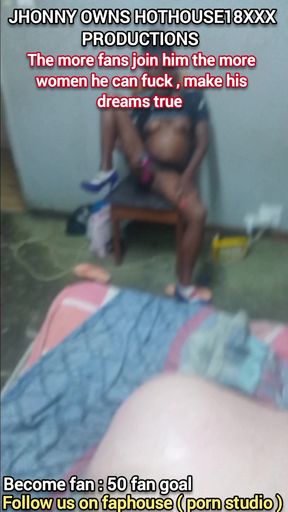 Hot Black Girl Masterbate with Vibrator While Watch Husband &amp; Wife Fuck Doggystyle Position