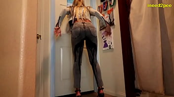 Bella Ink Wetting Tight Jeggings Jeans Pee