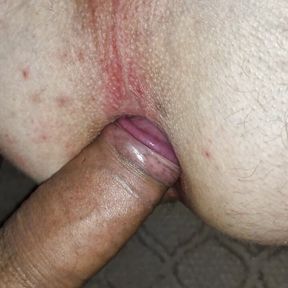 Dick in ass and cum fucked without a condom femboy !