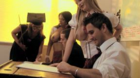 University on Fire Scene-2_college Orgy with Big Tits and Big Butts in Class