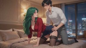 Impregnation Fantasy Stories #4B: Secret Hotel Breeding with My Tall Coworker (Animated)