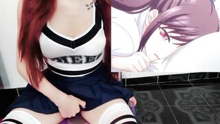 Teasing me with Hentai - her first time with a man