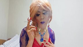 sissy niclo sexy makeup after smoking girl3