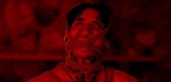 Hot Silent Hill-inspired BDSM scene with cuckolding