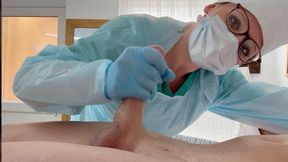 ICU hand-job with nurse Zee