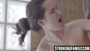 Stepsister worships big-dicked brother in forbidden ecstasy