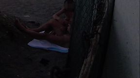 Flashing My Cock in Front of My Stepdaughter in a Beach and She Helps Me Cumshot in Front of Everyone