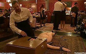 At bdsm party slaves rough tormented