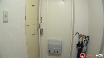 Mako Saeki Runs Next Door to Suck on Her Neior's Cock