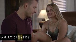 Stepbro Comforts Heartbroken Harley's Pussy