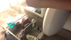 Milf masturbating after shower
