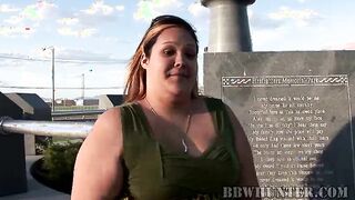 Pretty Plus-size Teen in the Park