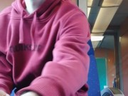 Undressing and jerking off in the train
