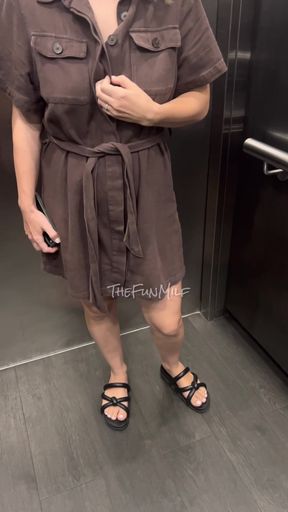 Woman caught flashing in public