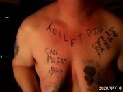 A Sloppy, Flappy Fuck Meat Show - BBW Whale Transgender Man Shows Off Fat Body, Cunt, Tits, and Ass