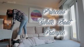 Princess' White Boot Trample slave