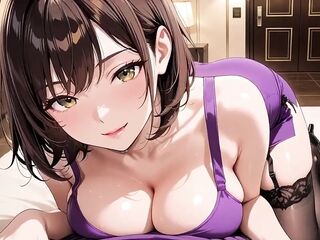 Large Breasts Purple Underware Hotel Multi Position Ahegao Mind Break Scene