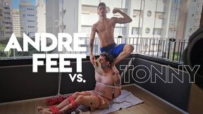 Andre Feet versus Tonny (1080p) Gay Domination - Gay Bondage - Wrestling - Foot Fetish - BDSM