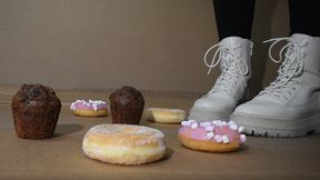 trampling donuts and muffins with my dirty boots