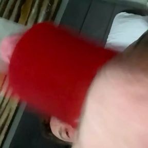 Milking machine goes wild on my cock. Long blowjob milking high speed.