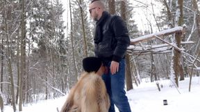 Sex with Stepmom in a Winter Park
