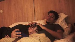 Sharing a solo flick with my taboo bro, things get X-rated, then nasty