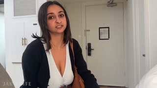 Big titty coworker says NO to CONDOM during business trip hookup - Hailey Rose