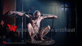 ZEUS CHAINED and BALLGAGGED in ROTATE TABLE sony HD 720p