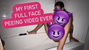 My First PEE Video With Full Face!