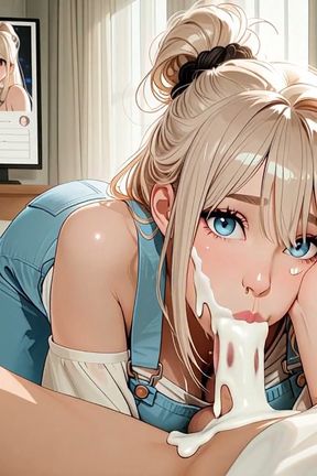 Her Favorite Pastime Is Sucking Her Stepbrother's Small Cock (ai-generated)