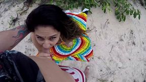 casal foge da rotina e fode na rua na beira da praia - sumaya ganesha - joy cardozo