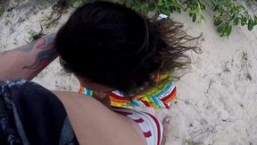 casal foge da rotina e fode na rua na beira da praia - sumaya ganesha - joy cardozo