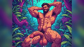 Muscle Men Cocks Cumming Art