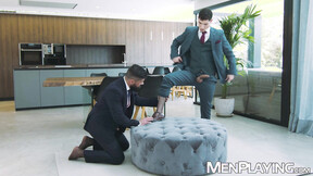 ”Bearded Justin Jett savors Bastian Karims Latino butt while breeding him”