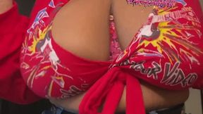 Goddess lets you Admire her Boobs