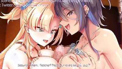 Akumeru Gyarus and her friends get naughty in a steamy dormitory harem scene