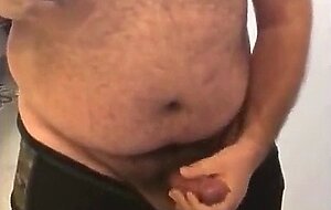 Fat Bear Stroking His Big Cock