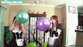 Maids Popping Balloons