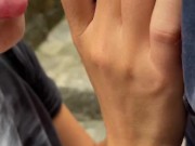 TEEN ALMOST CAUGHT FUCKING IN TOURIST HOTSPOT - RISKY PUBLIC SEX